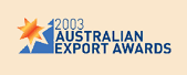Winner 2003 Australian Export Awards
